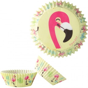 Caissettes Cupcakes flamants roses