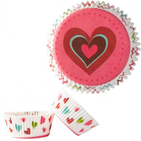 Caissettes Cupcakes avec coeurs