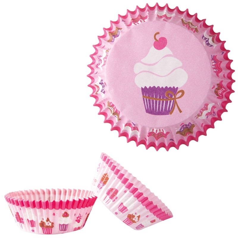 Caissettes girly, cupcakes girly, caissettes roses, cupcakes roses