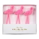 Bougies Flamants roses 6p