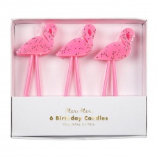 Bougies Flamants roses 6p