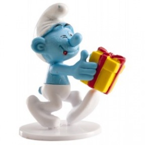 Figurine Schtroumpf avec cadeau