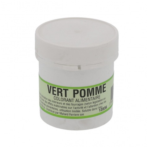 Colorant alimentaire en poudre liposoluble couleur vert laqué