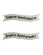 Joyeux Anniversaire en Azyme Blanc