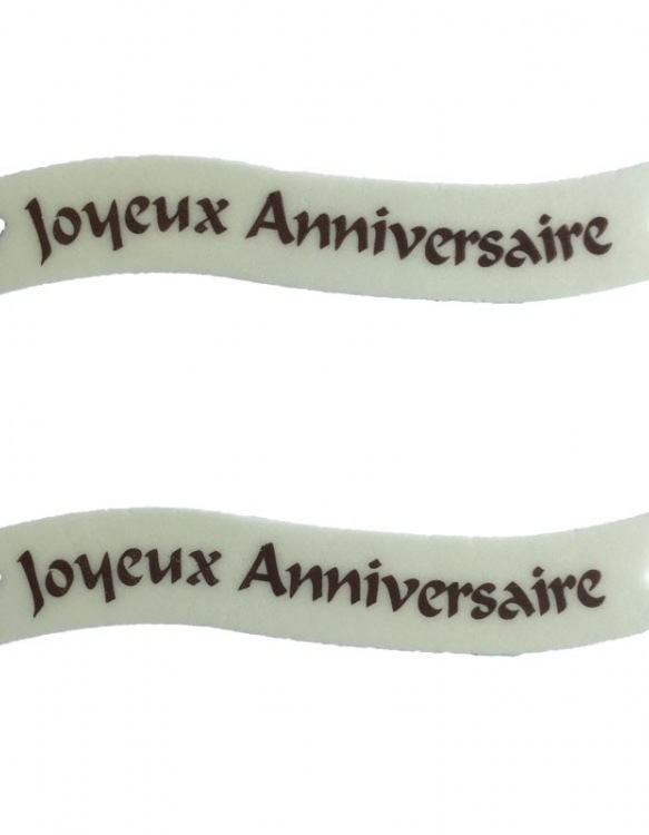 Joyeux Anniversaire en Azyme Blanc