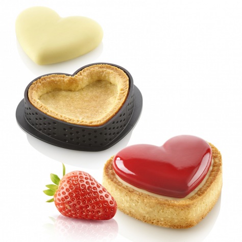 Moule en Silicone tarte coeur