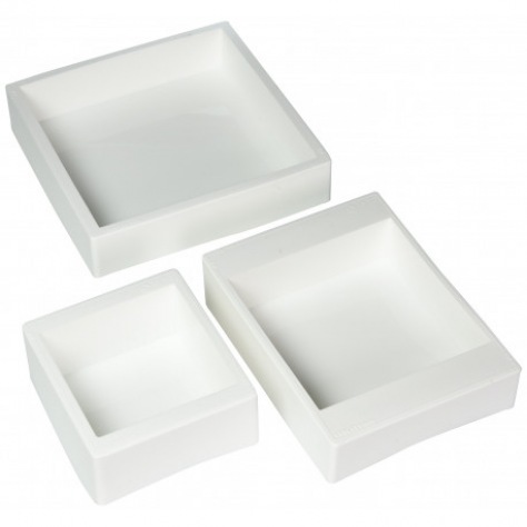 Lot de 2 moules en silicone pour plateau de rangement rond et carré en  forme de