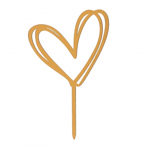 Cake Topper Double Coeur