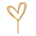 Cake Topper Double Coeur