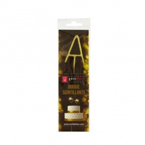 Bougies étincelles lettre Gold