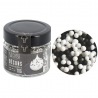 Cake décor - Mini billes noires et blanches