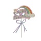 Cake Topper "Happy Birthday" Arc-en-Ciel