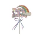 Cake Topper "Happy Birthday" Arc-en-Ciel