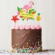 Cake Topper Tropical - Flamant rose